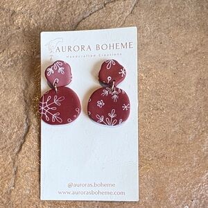 Aurora Boheme Burgundy Clay Earrings